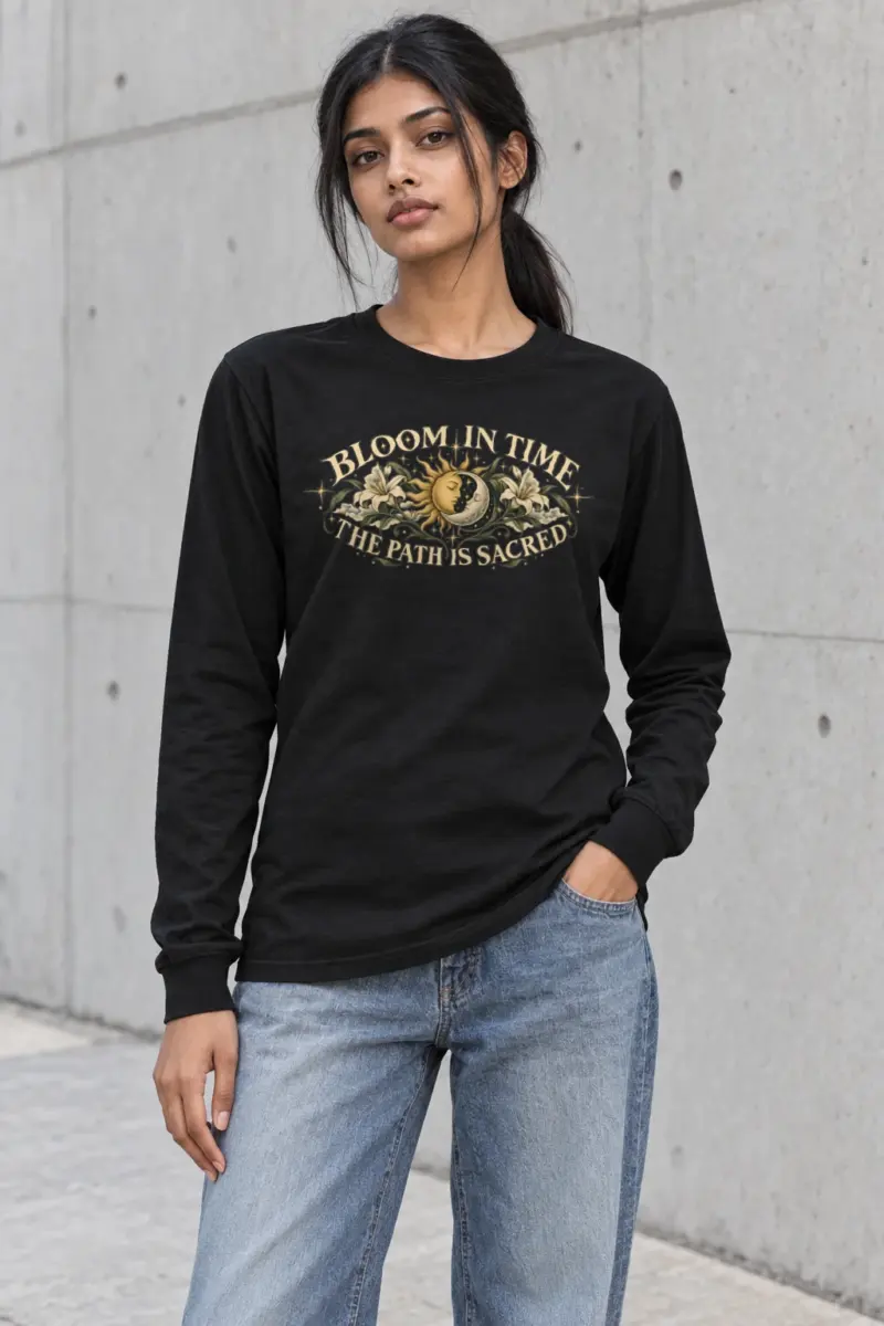 "Bloom In Time" Unisex Longsleeve T-shirt | Gildan 2400