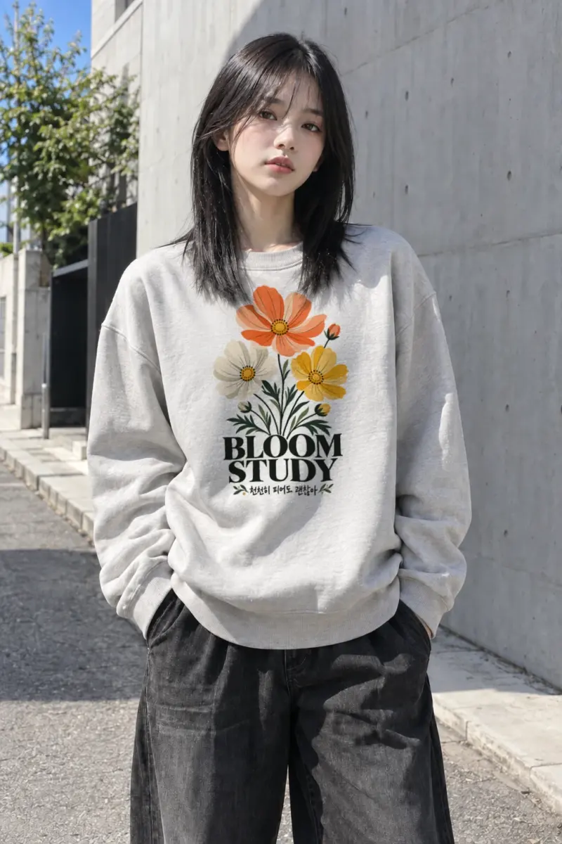 "Bloom Study" Heavy Blend Unisex Crewneck Sweatshirt | Gildan 18000