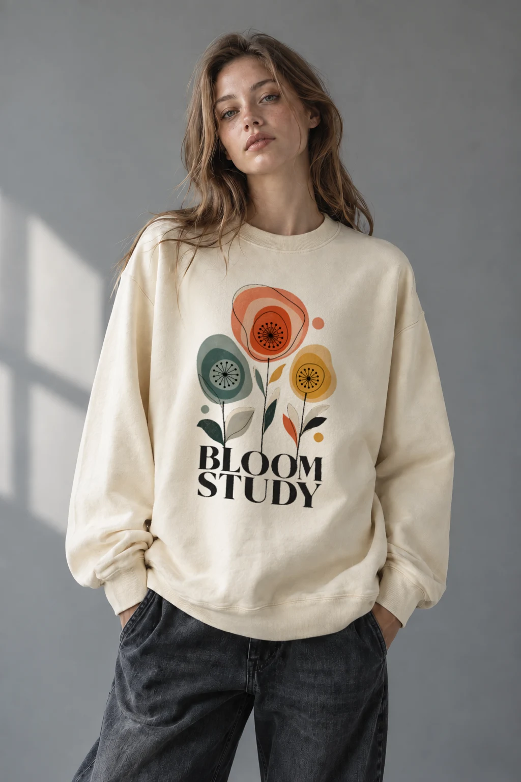 "Bloom Study" Unisex Sponge Fleece Crewneck Sweatshirt | Bella + Canvas 3901