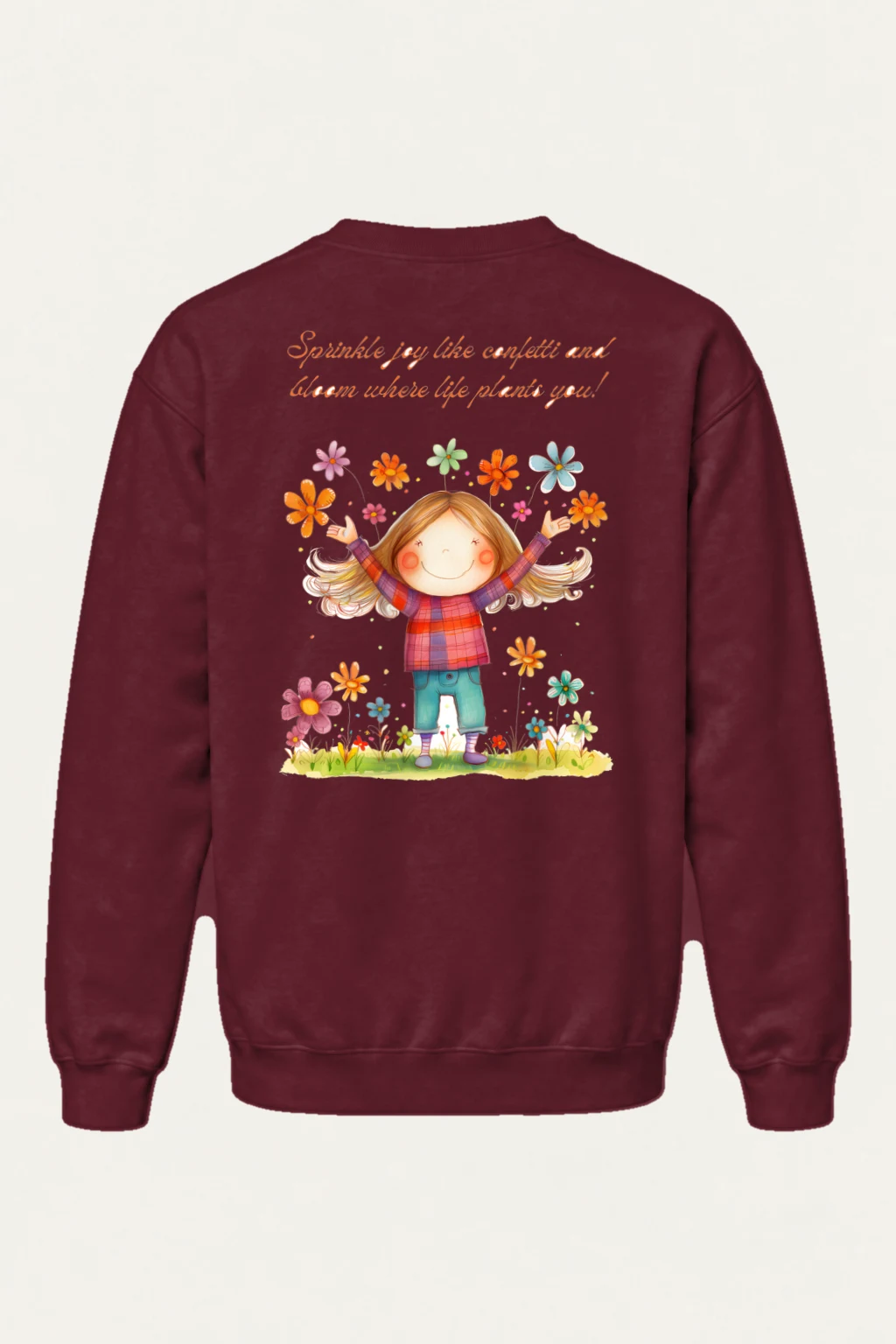 "Bloom Where Planted" Heavy Blend Unisex Crewneck Sweatshirt | Gildan 18000