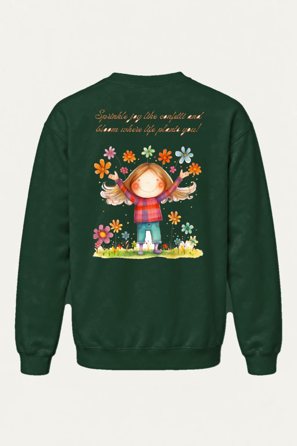 "Bloom Where Planted" Heavy Blend Unisex Crewneck Sweatshirt | Gildan 18000