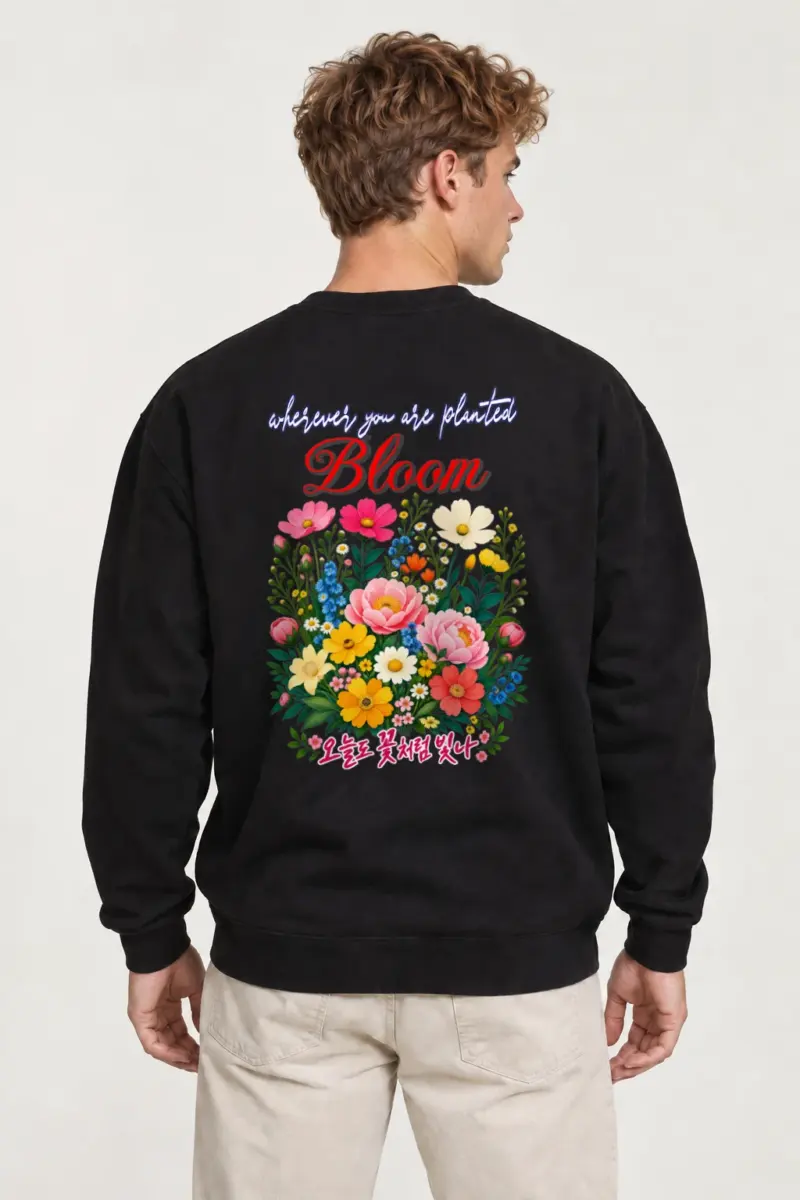 "Bloom Wherever Planted" Heavy Blend Unisex Crewneck Sweatshirt | Gildan 18000