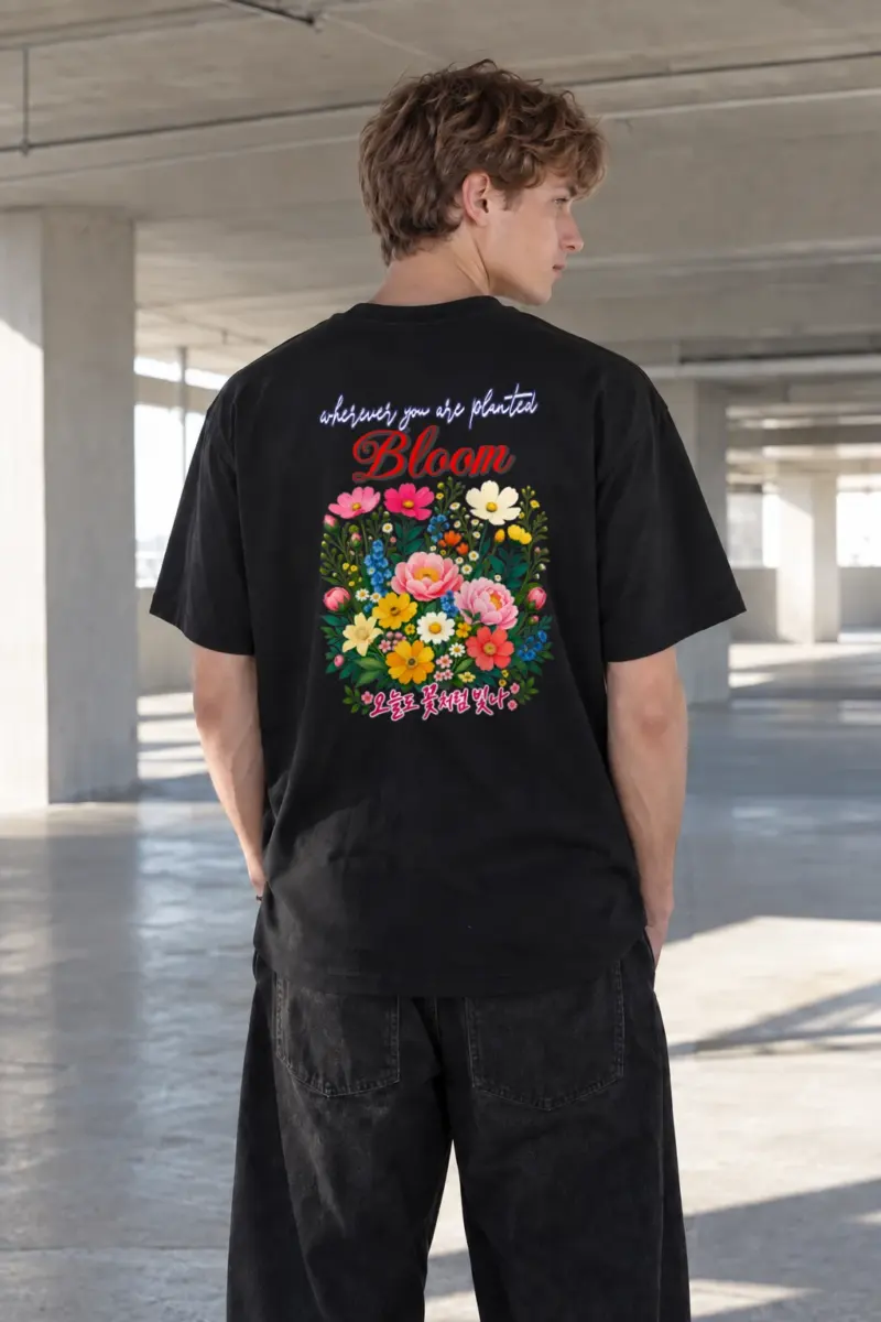 "Bloom Wherever Planted" Heavyweight Unisex Crewneck T-shirt | Gildan 5000