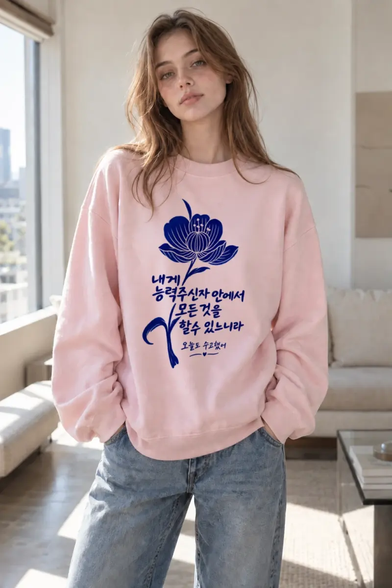 "Bloom Within Faith" Heavy Blend Unisex Crewneck Sweatshirt | Gildan 18000