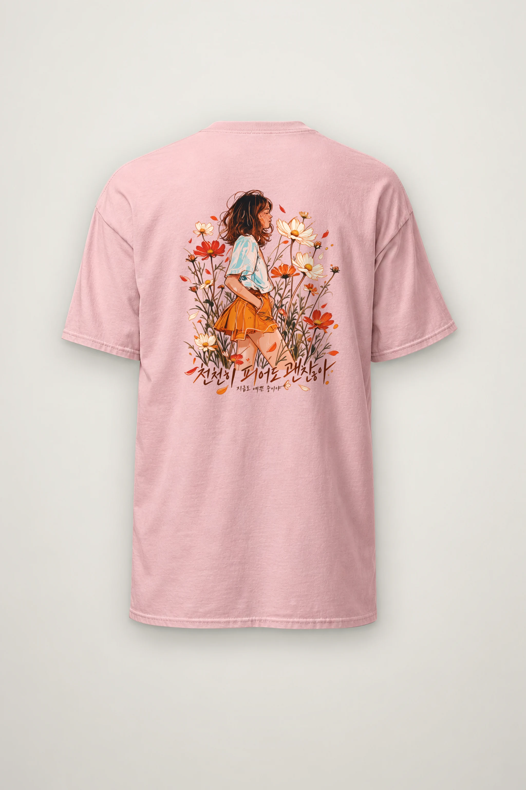 "Blooming At My Pace" Heavyweight Unisex Crewneck T-shirt