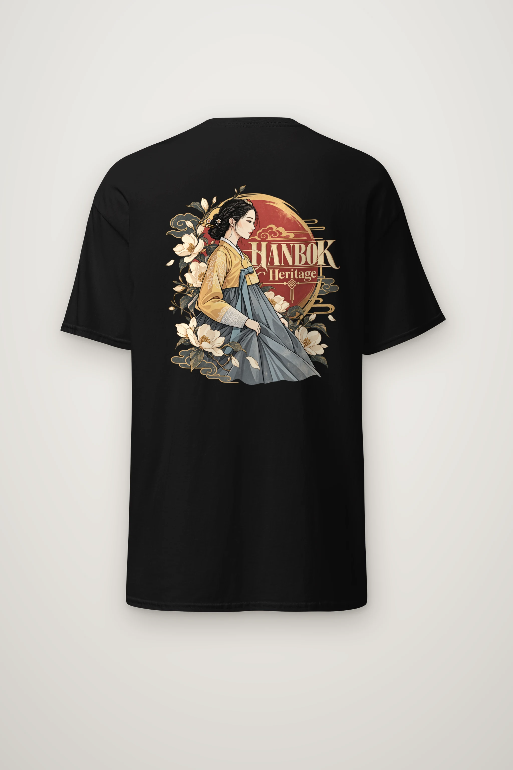 "Blooming Hanbok Muse" Heavyweight Unisex Crewneck T-shirt