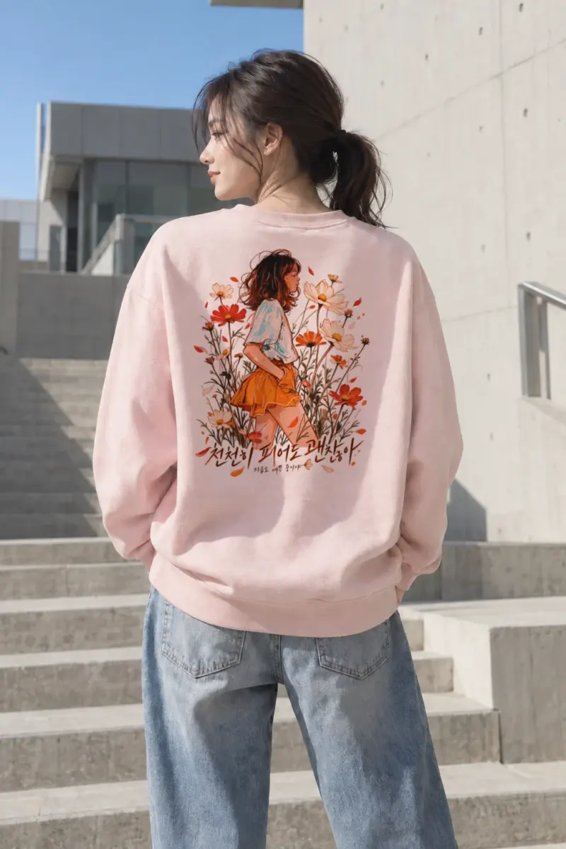 "Blooming Slowly" Heavy Blend Unisex Crewneck Sweatshirt