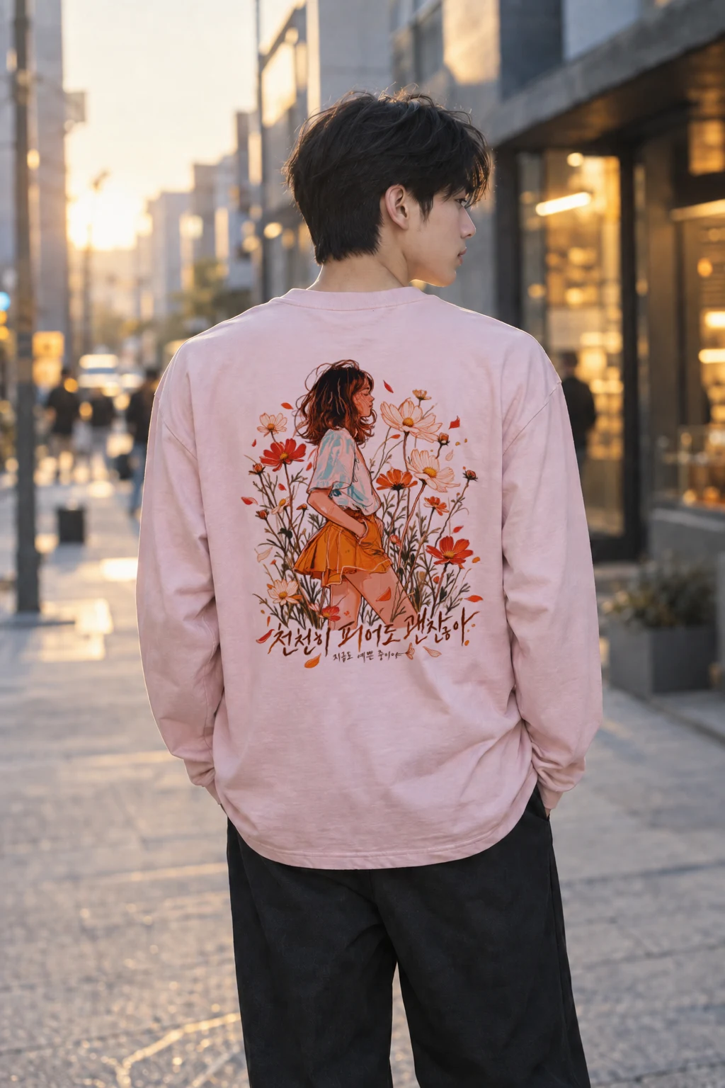 "Blooming Slowly" Unisex Longsleeve T-shirt | Gildan 2400