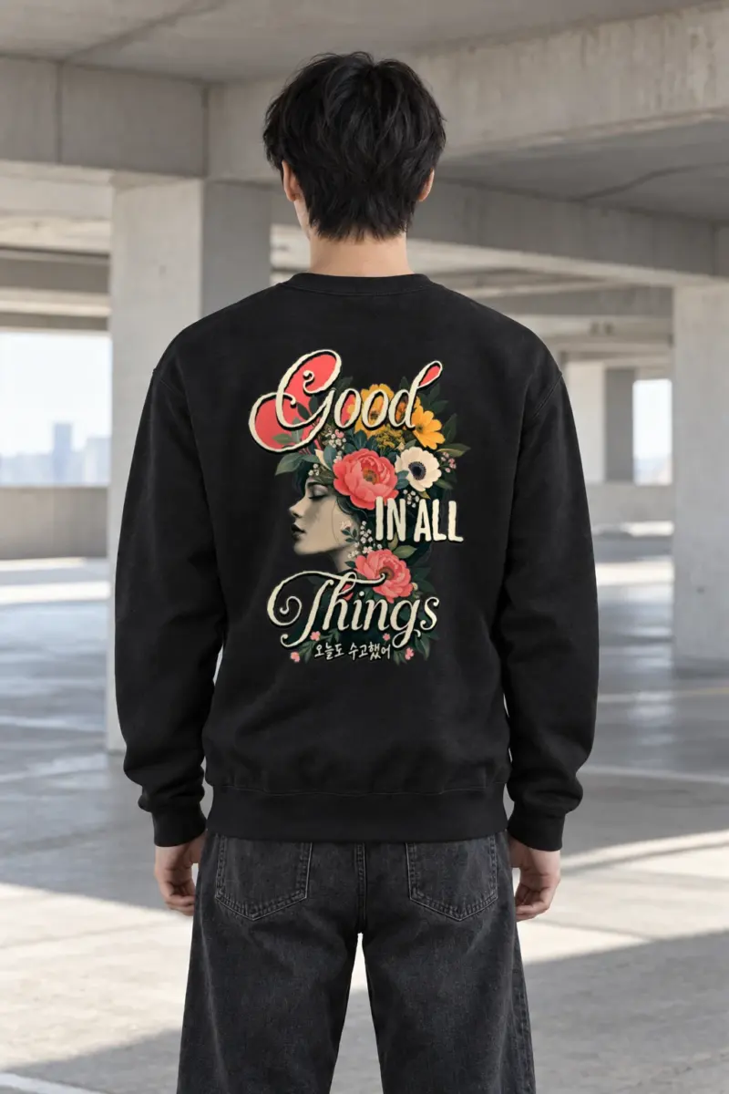 "Blooming Through Today" Heavy Blend Unisex Crewneck Sweatshirt | Gildan 18000