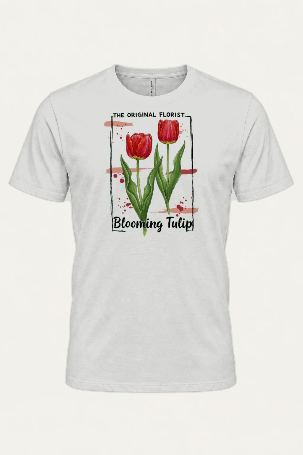 "Blooming Tulip" Heavyweight Unisex Crewneck T-shirt | Gildan 5000
