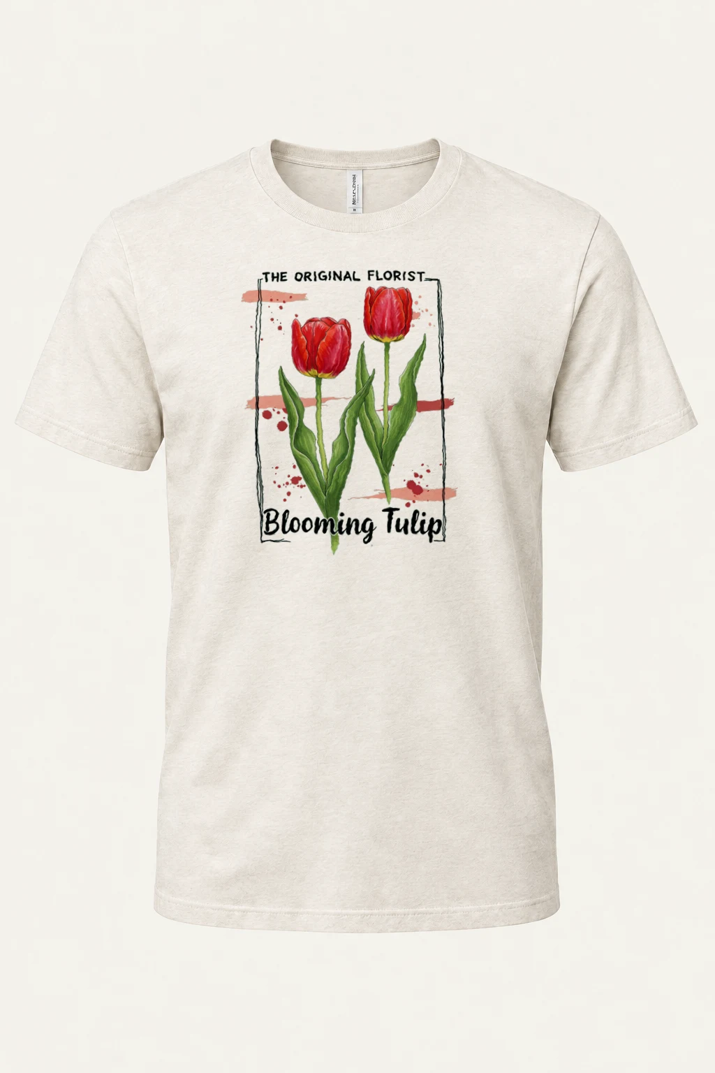 "Blooming Tulip" Heavyweight Unisex Crewneck T-shirt | Gildan 5000