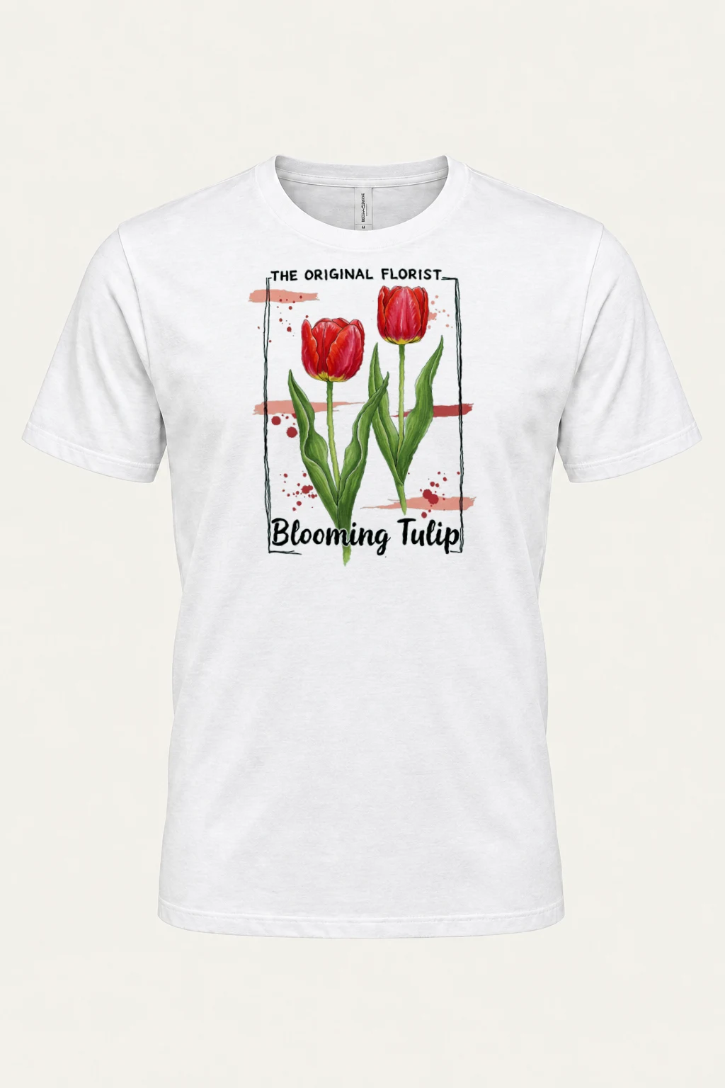 "Blooming Tulip" Heavyweight Unisex Crewneck T-shirt | Gildan 5000