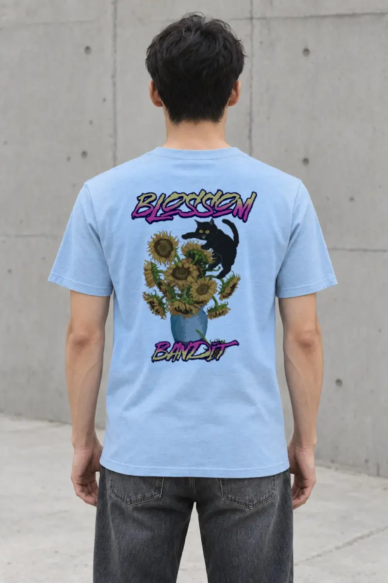 "Blossom Bandit" Heavyweight Unisex Crewneck T-shirt | Gildan 5000