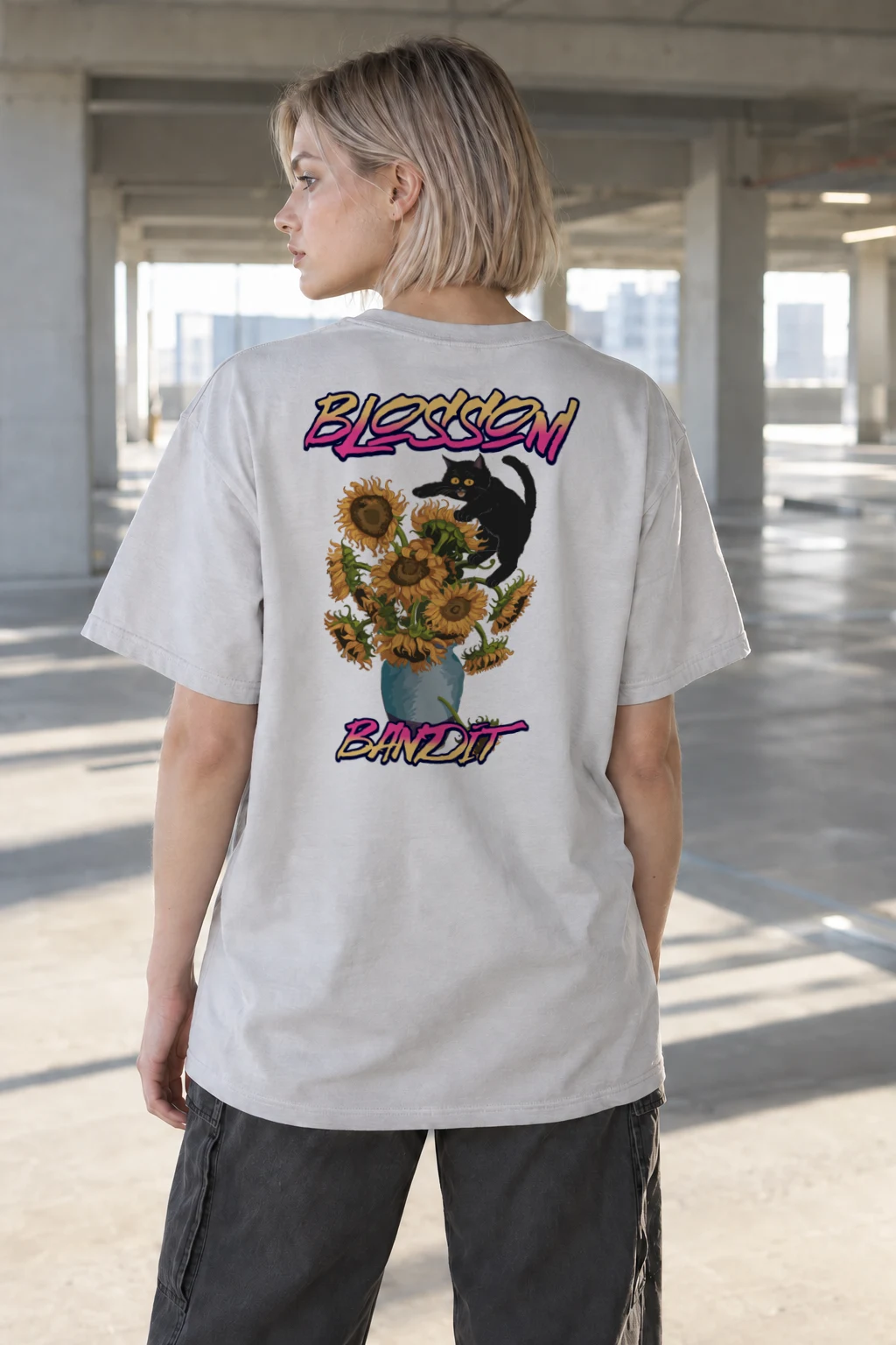 "Blossom Bandit" Heavyweight Unisex Crewneck T-shirt | Gildan 5000