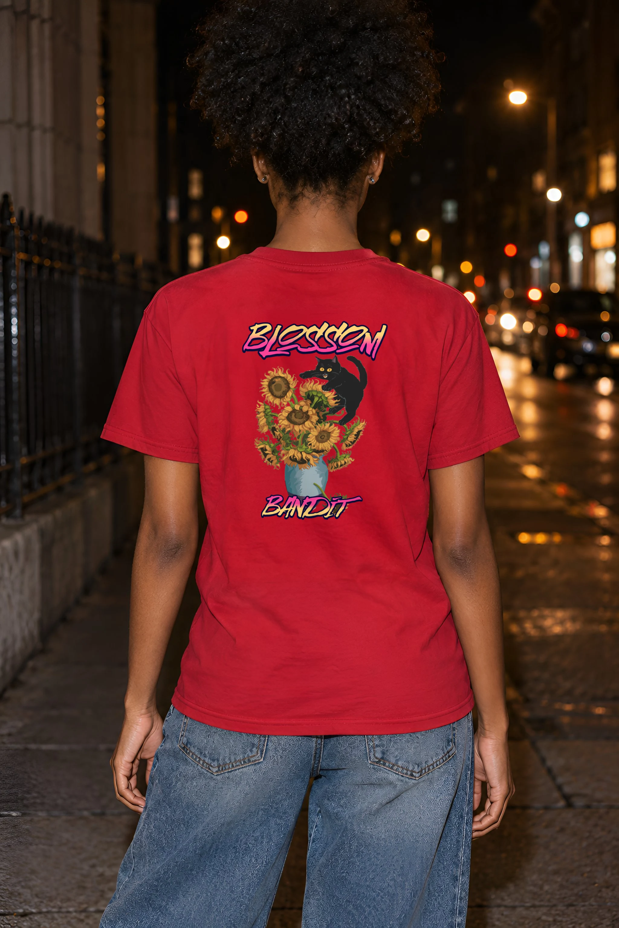 "Blossom Bandit" Heavyweight Unisex Crewneck T-shirt