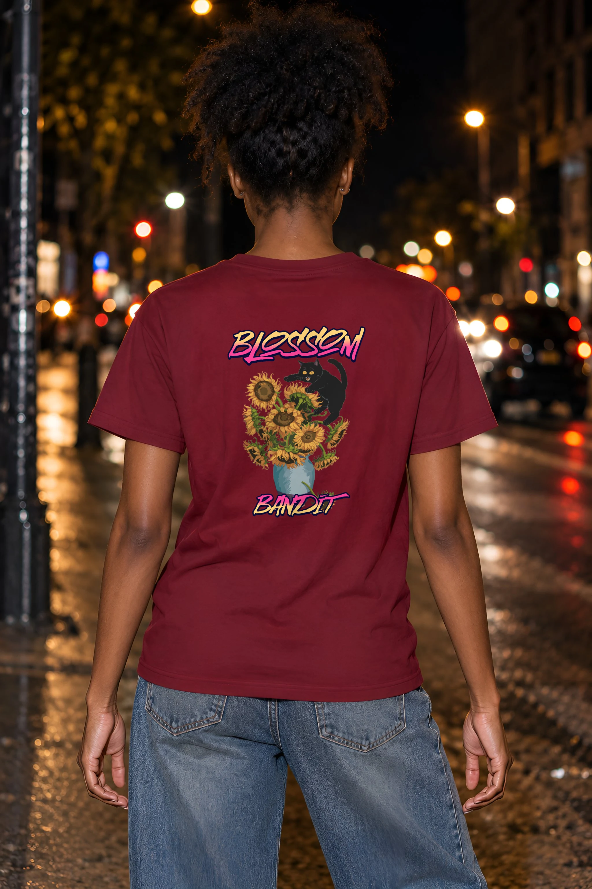 "Blossom Bandit" Heavyweight Unisex Crewneck T-shirt