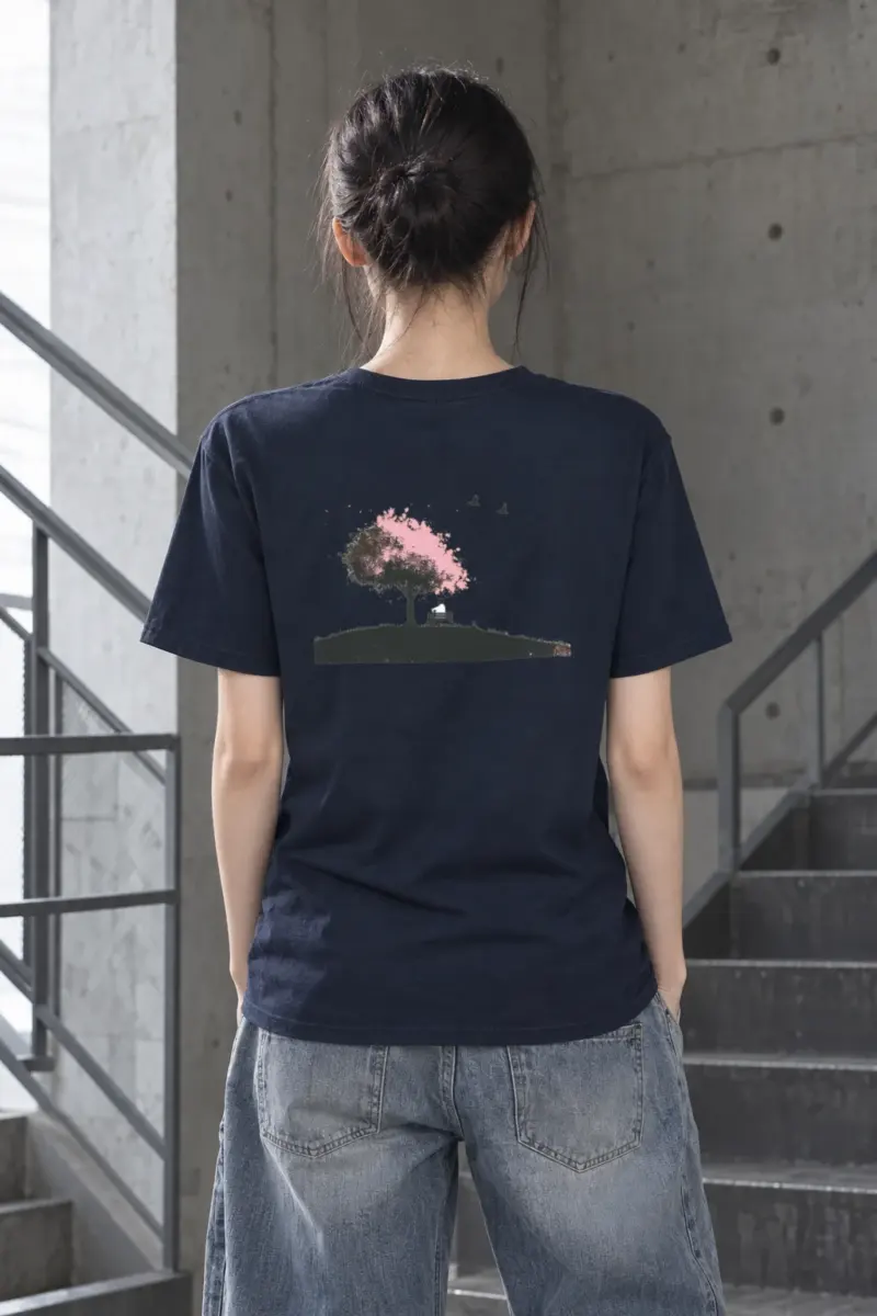 "Blossom Bench" Heavyweight Unisex Crewneck T-shirt