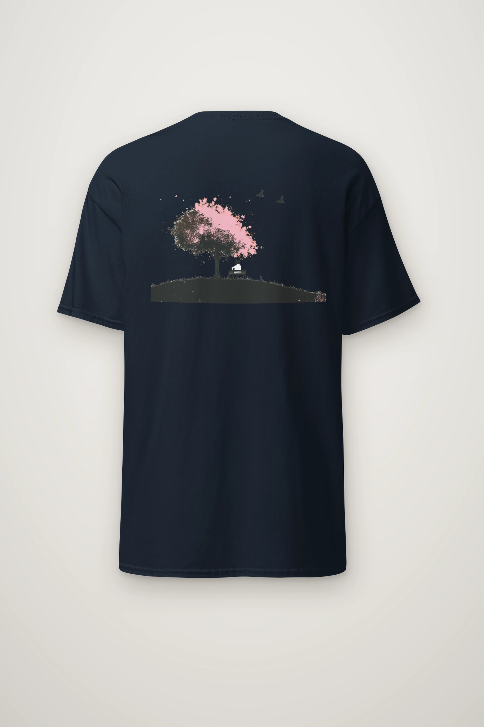 "Blossom Bench" Heavyweight Unisex Crewneck T-shirt
