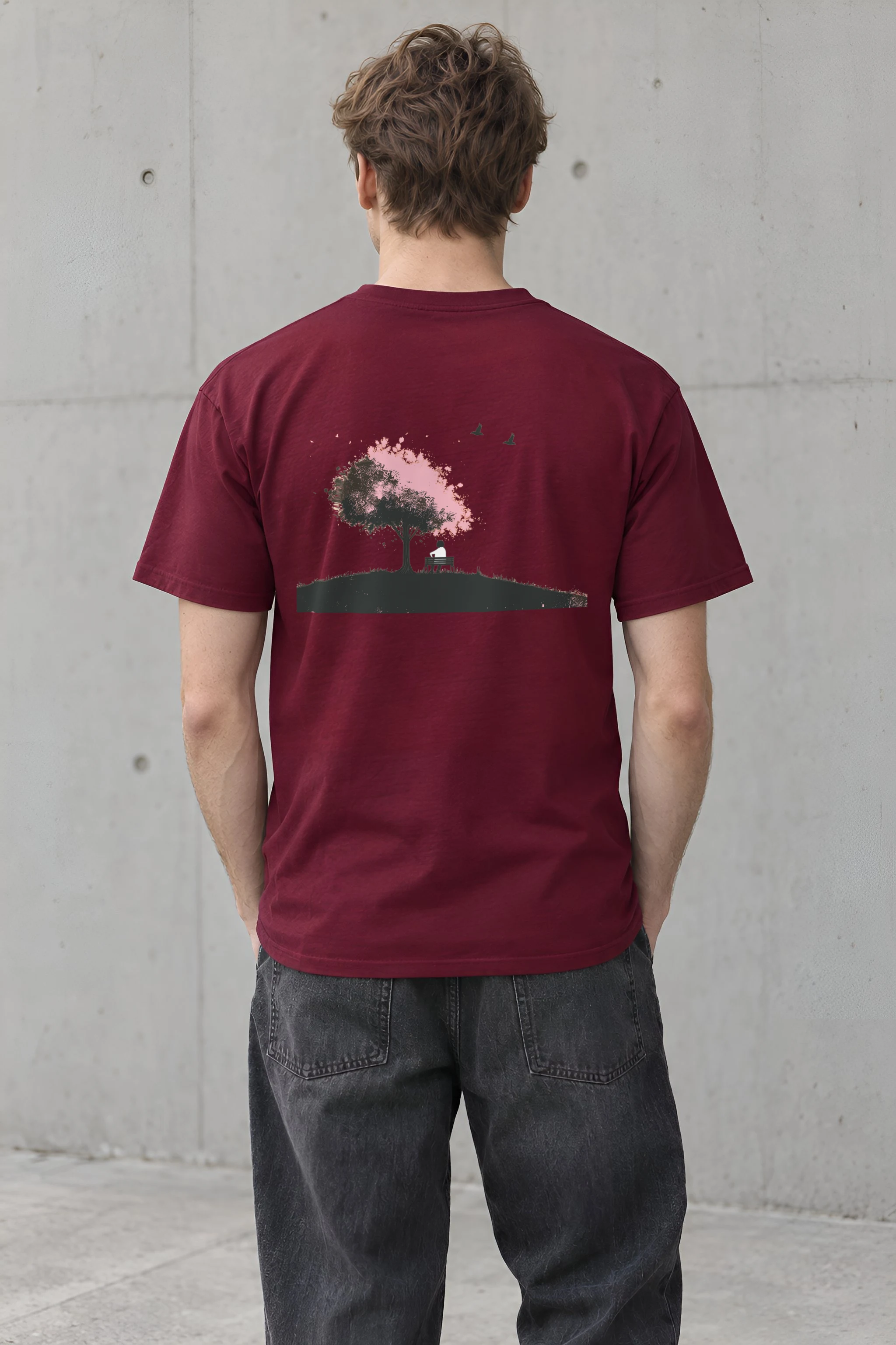 "Blossom Bench" Heavyweight Unisex Crewneck T-shirt