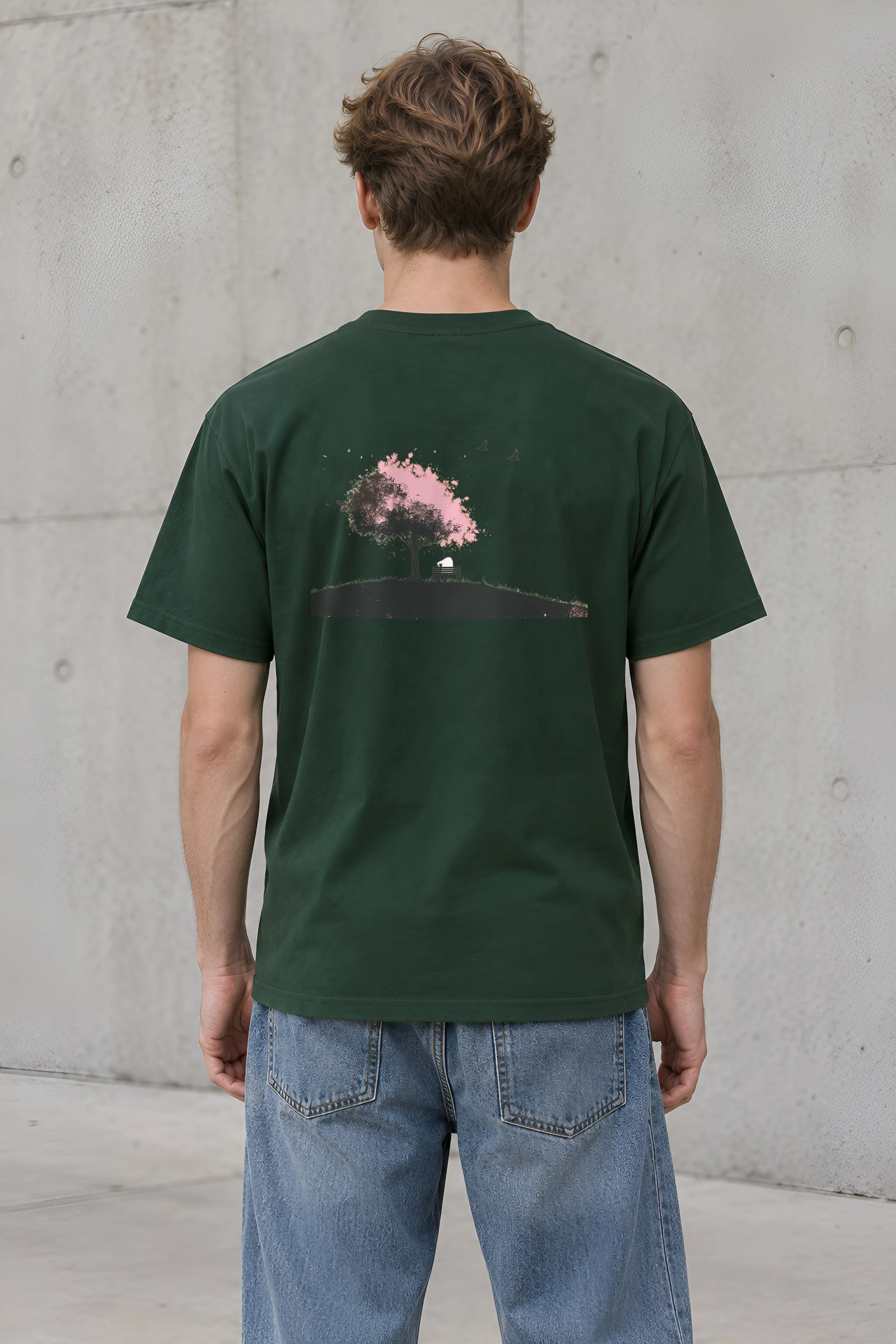 "Blossom Bench" Heavyweight Unisex Crewneck T-shirt