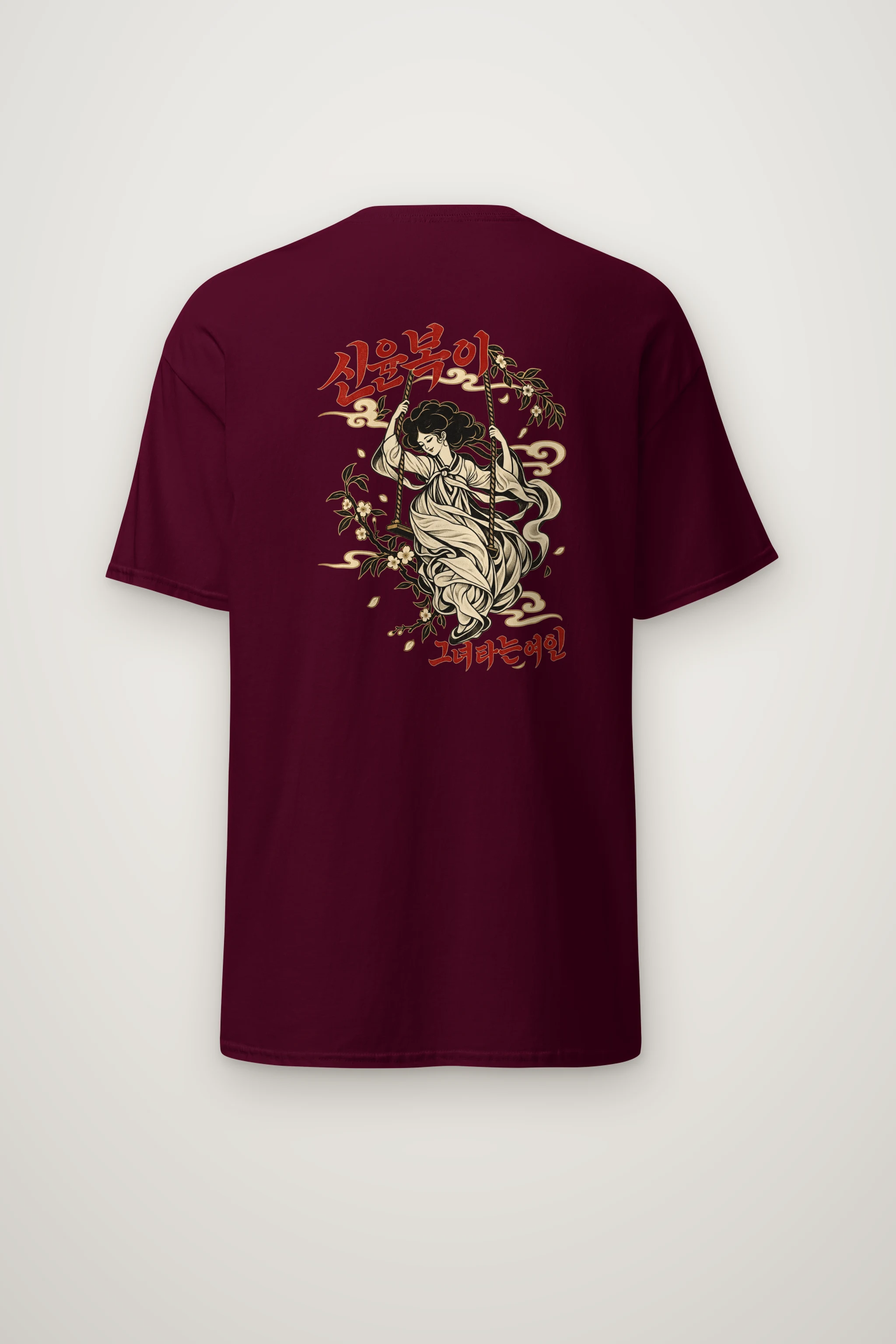 "Blossom Hanbok Woman" Heavyweight Unisex Crewneck T-shirt