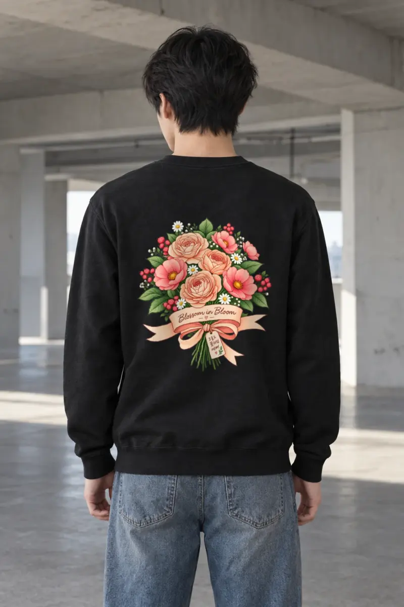"Blossom In Bloom" Heavy Blend Unisex Crewneck Sweatshirt