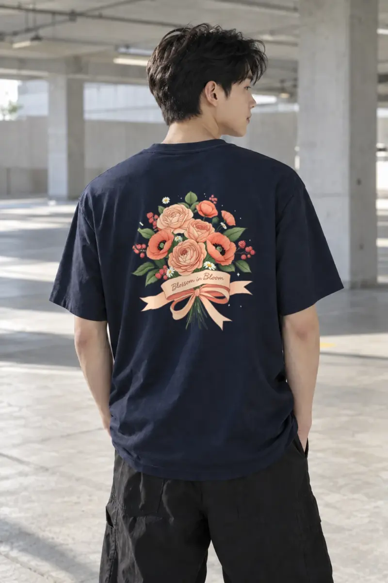 “Blossom in Bloom” Heavyweight Unisex Crewneck T-shirt | Gildan 5000
