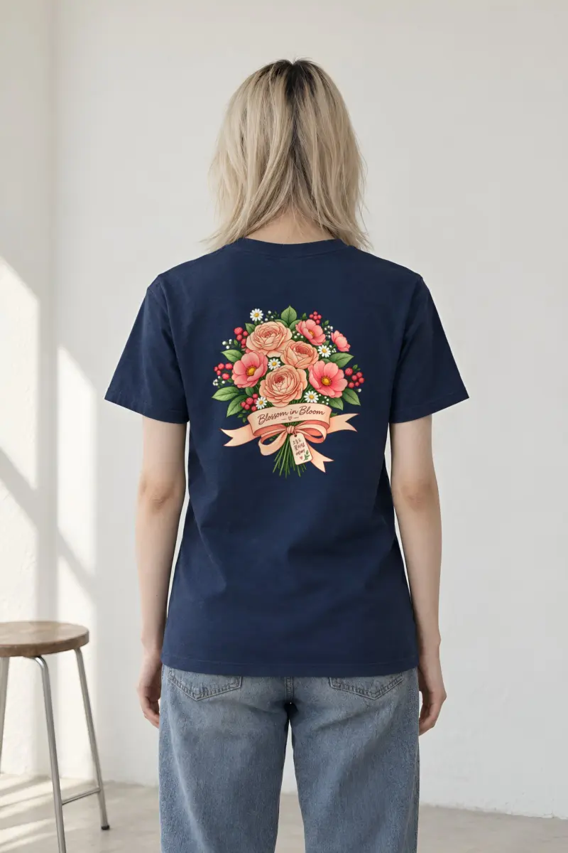"Blossom In Bloom" Heavyweight Unisex Crewneck T-shirt