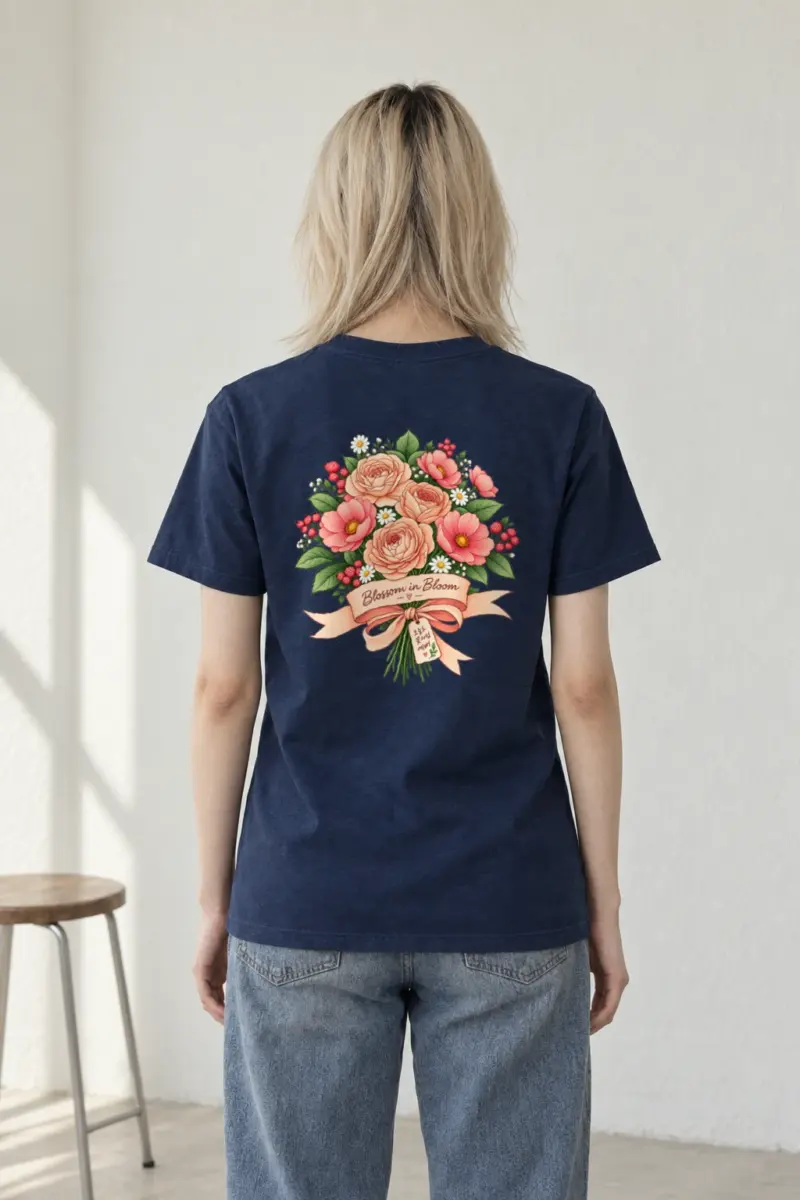 "Blossom In Bloom" Heavyweight Unisex Crewneck T-shirt