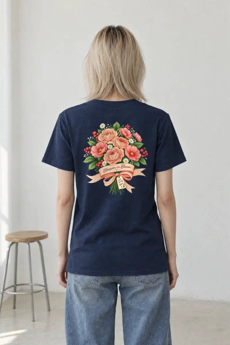 "Blossom In Bloom" Heavyweight Unisex Crewneck T-shirt | Gildan 5000