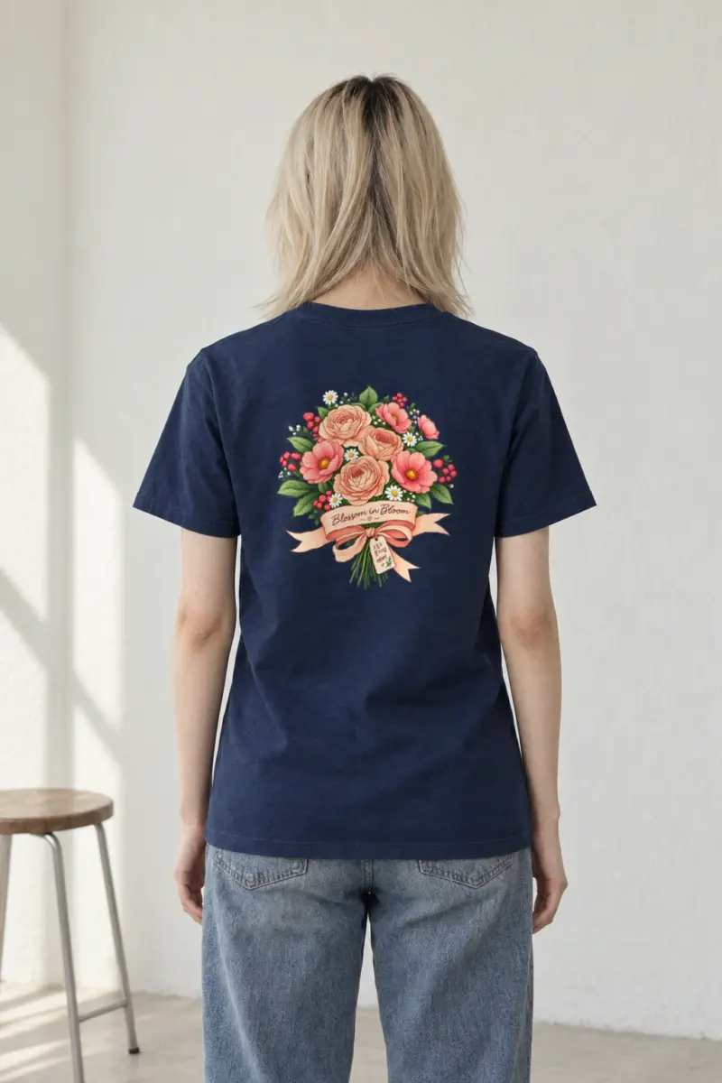 "Blossom In Bloom" Heavyweight Unisex Crewneck T-shirt