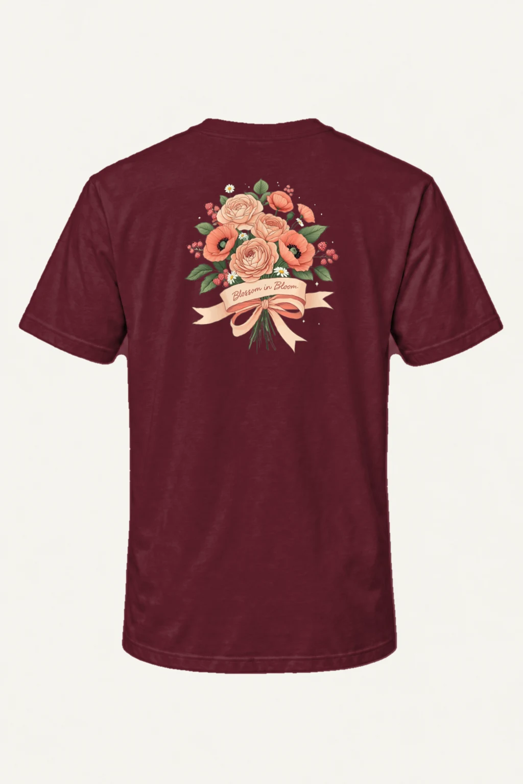 "Blossom in Bloom" Heavyweight Unisex Crewneck T-shirt | Gildan 5000