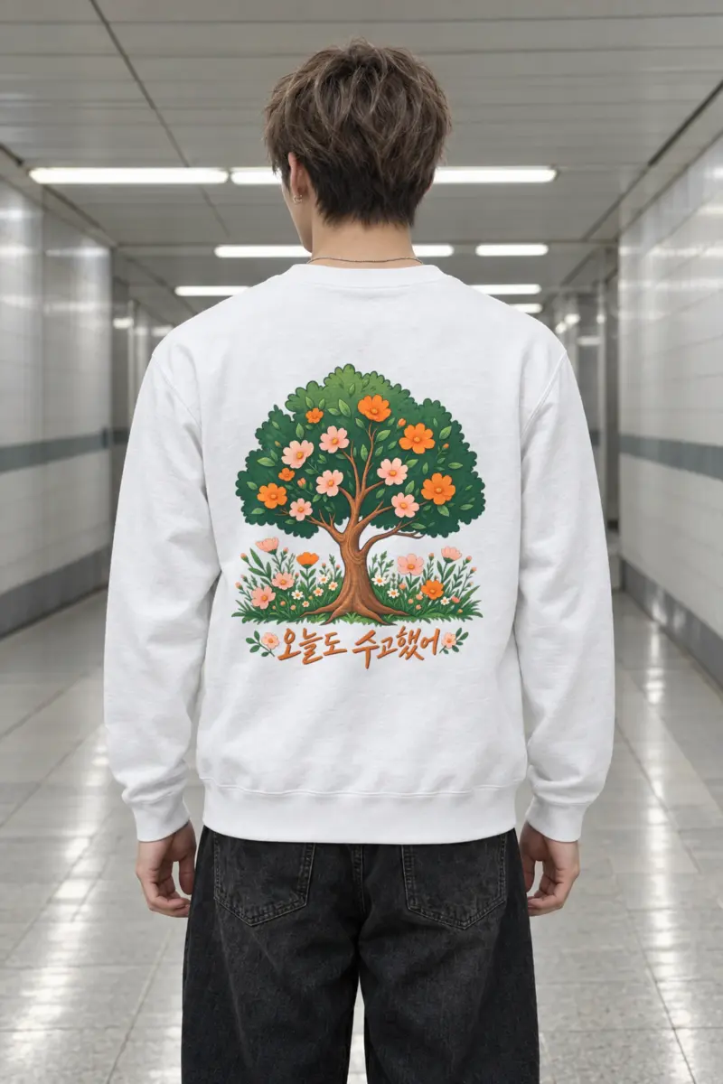 "Blossom Meadow" Heavy Blend Unisex Crewneck Sweatshirt