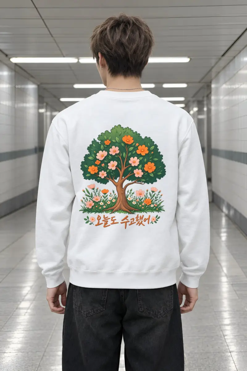 "Blossom Meadow" Heavy Blend Unisex Crewneck Sweatshirt