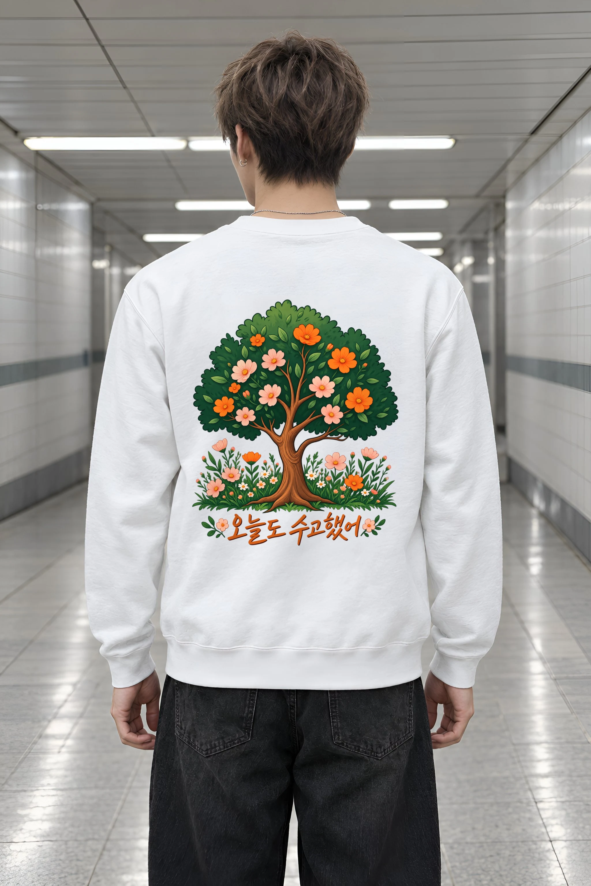 "Blossom Meadow" Heavy Blend Unisex Crewneck Sweatshirt
