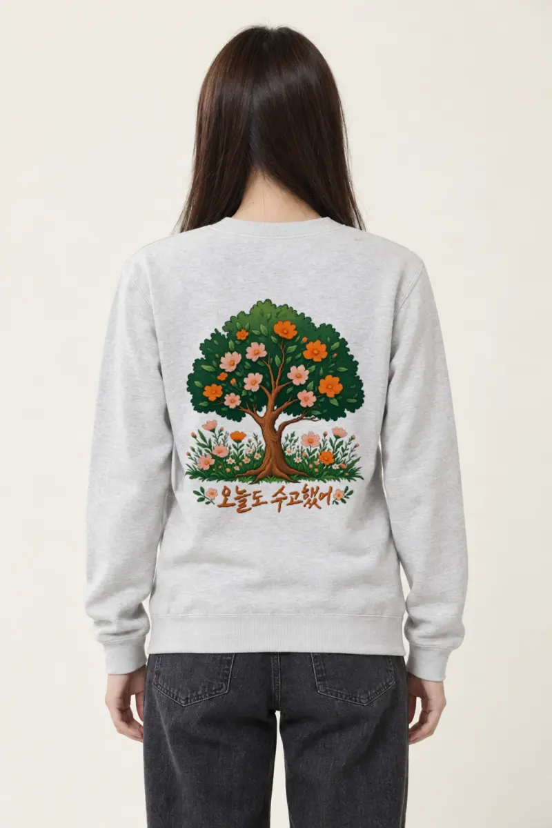 "Blossom Meadow" Heavy Blend Unisex Crewneck Sweatshirt