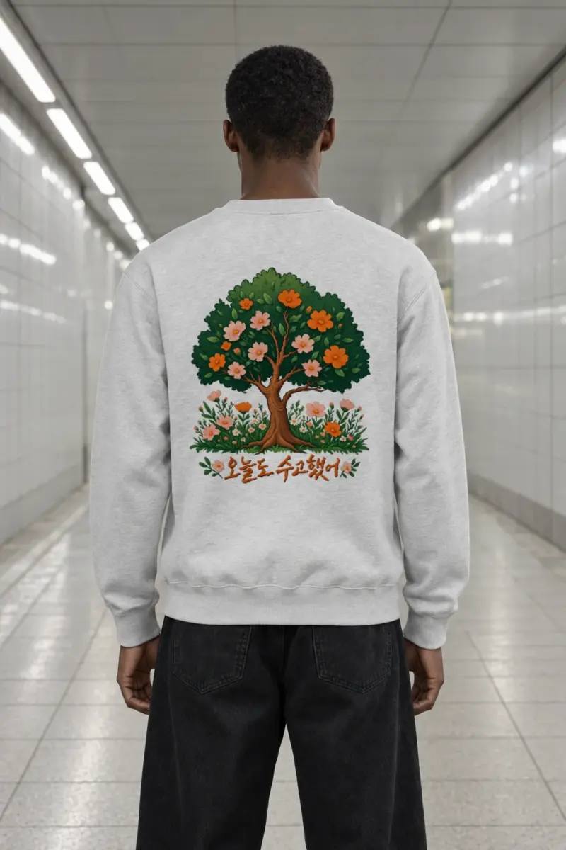 "Blossom Meadow" Heavy Blend Unisex Crewneck Sweatshirt | Gildan 18000