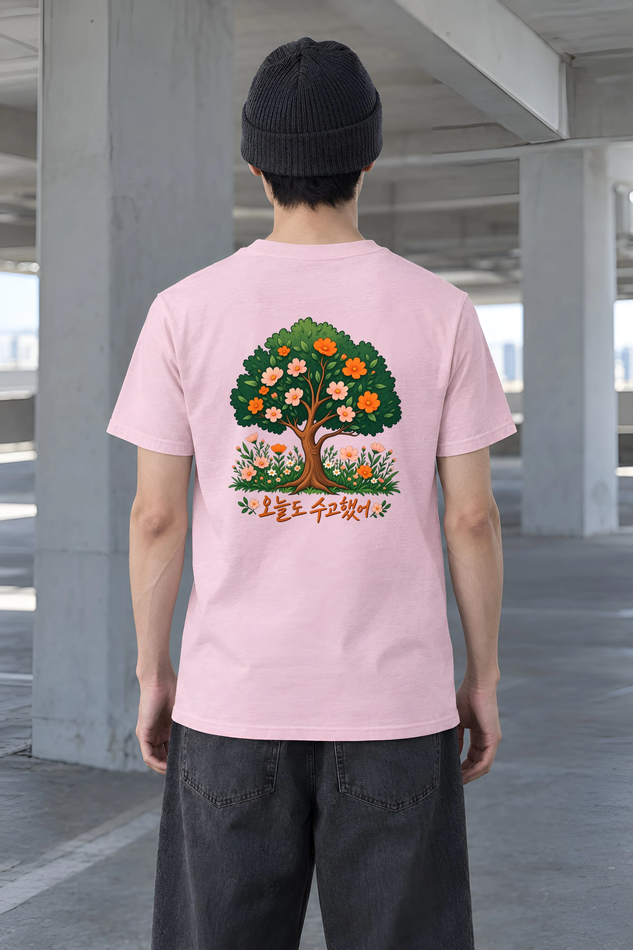 "Blossom Meadow" Heavyweight Unisex Crewneck T-shirt