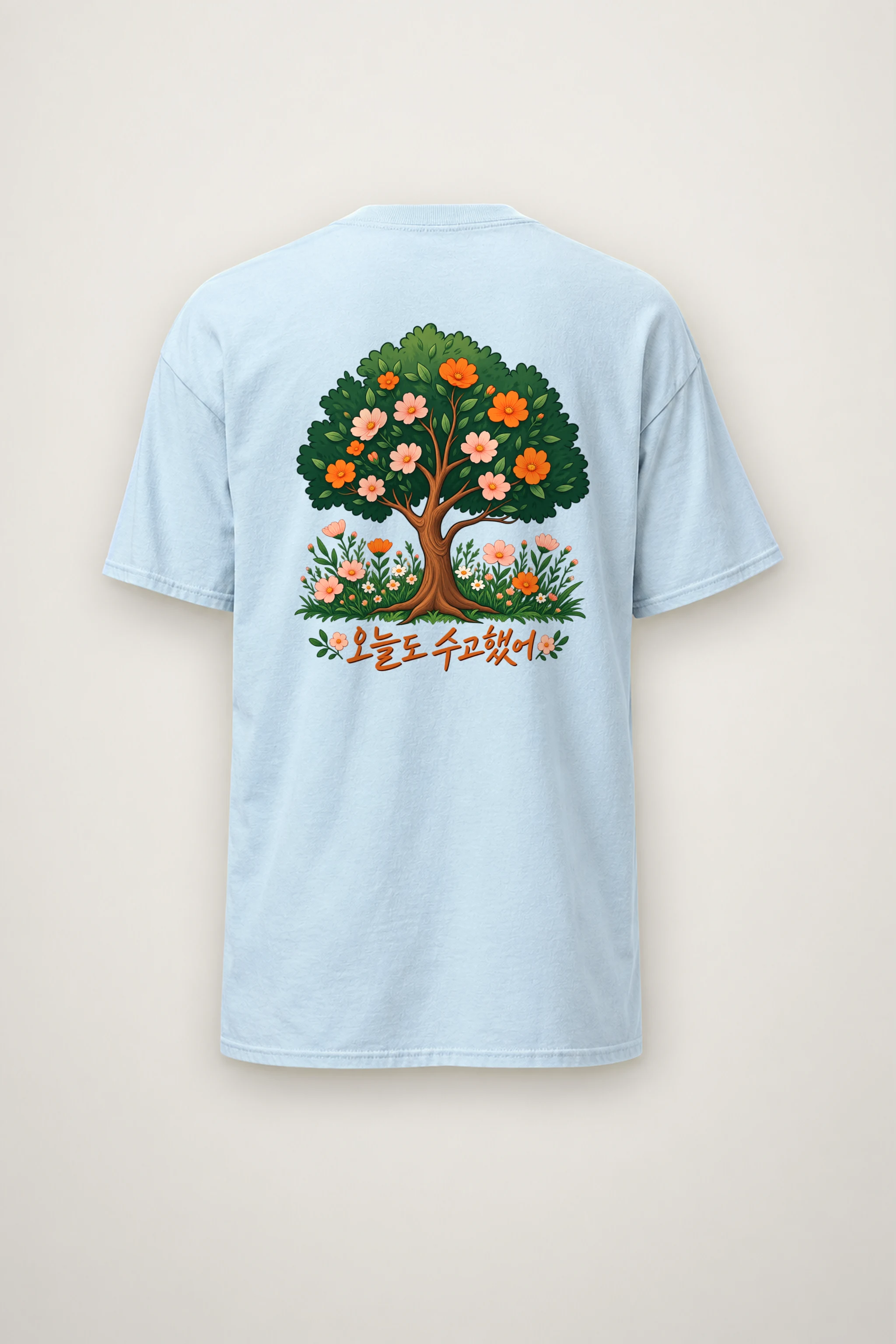 "Blossom Meadow" Heavyweight Unisex Crewneck T-shirt