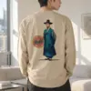 "Blue Hanbok Portrait" Unisex Longsleeve T-shirt | Gildan 2400