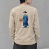 "Blue Hanbok Portrait" Unisex Longsleeve T-shirt