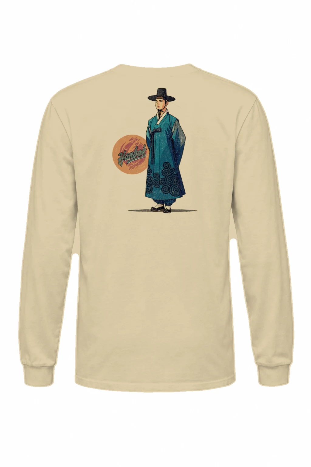 "Blue Hanbok Portrait" Unisex Longsleeve T-shirt | Gildan 2400