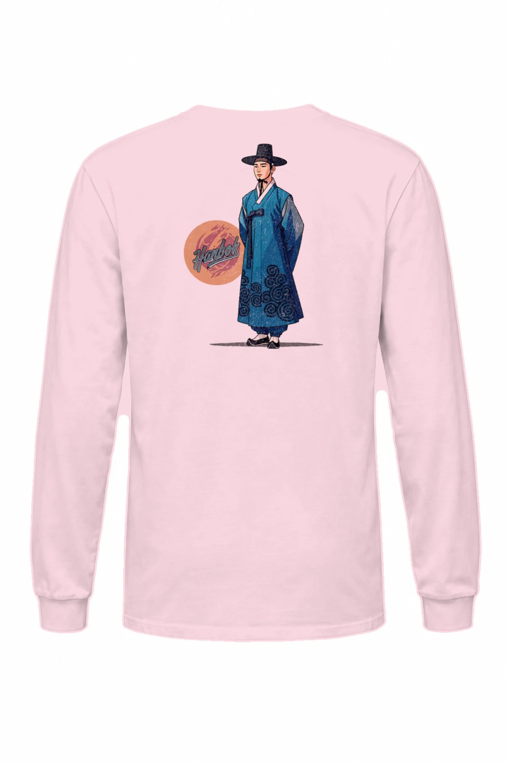 "Blue Hanbok Portrait" Unisex Longsleeve T-shirt | Gildan 2400
