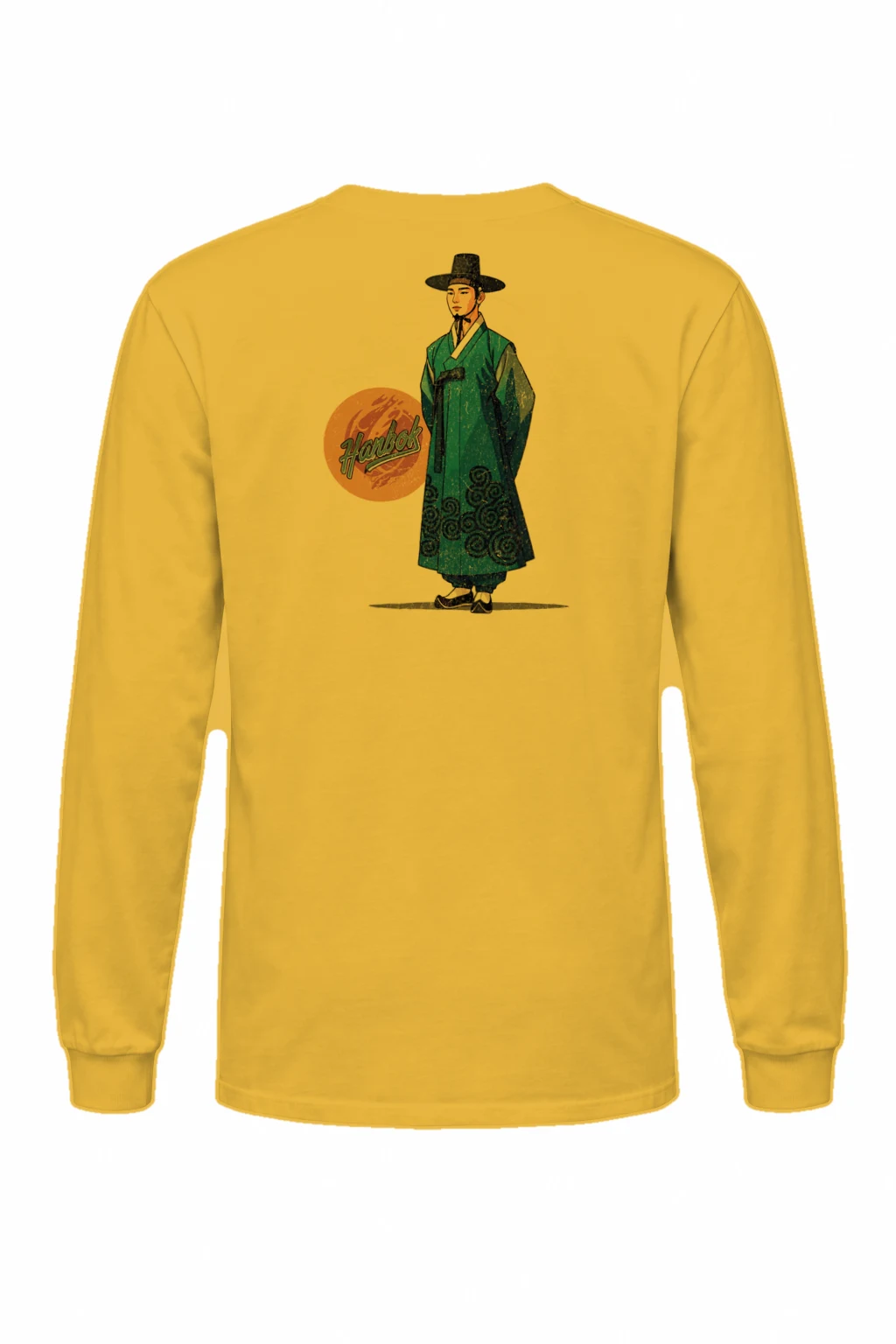 "Blue Hanbok Portrait" Unisex Longsleeve T-shirt | Gildan 2400