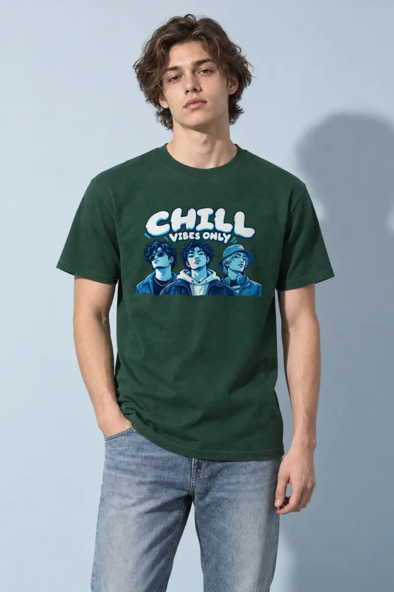 "Blue Hour Trio" Heavyweight Unisex Crewneck T-shirt