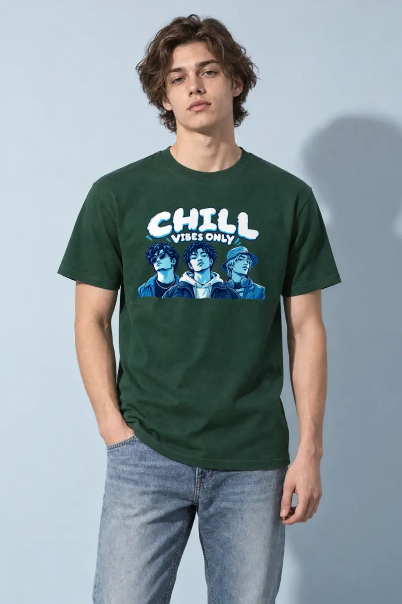 "Blue Hour Trio" Heavyweight Unisex Crewneck T-shirt | Gildan 5000