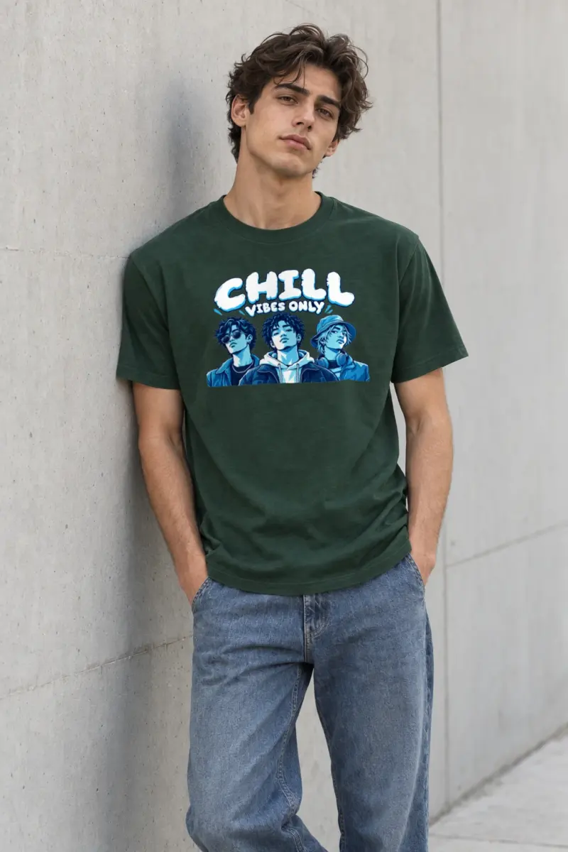 "Blue Hour Trio" Heavyweight Unisex Crewneck T-shirt | Gildan 5000