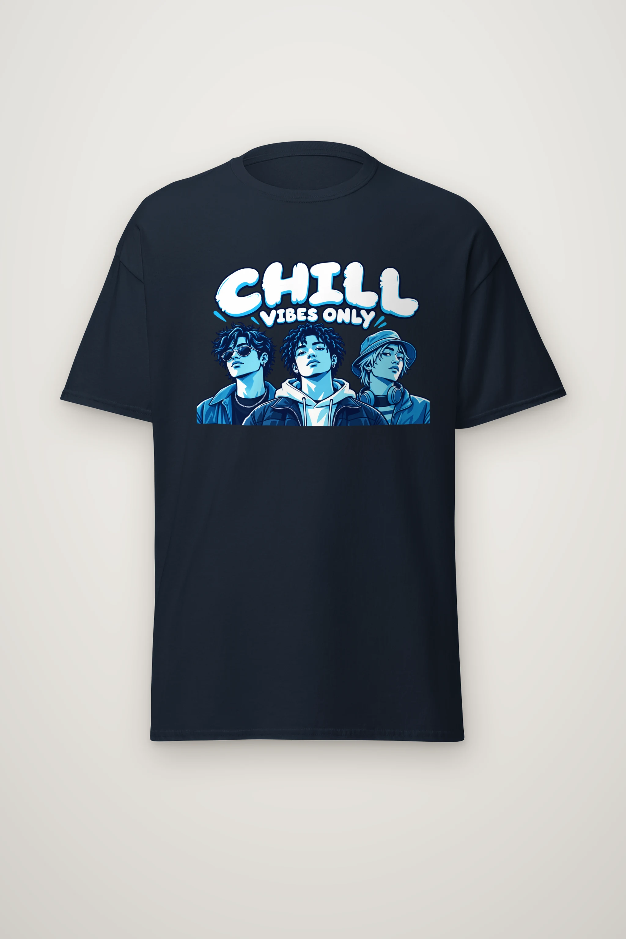 "Blue Hour Trio" Heavyweight Unisex Crewneck T-shirt