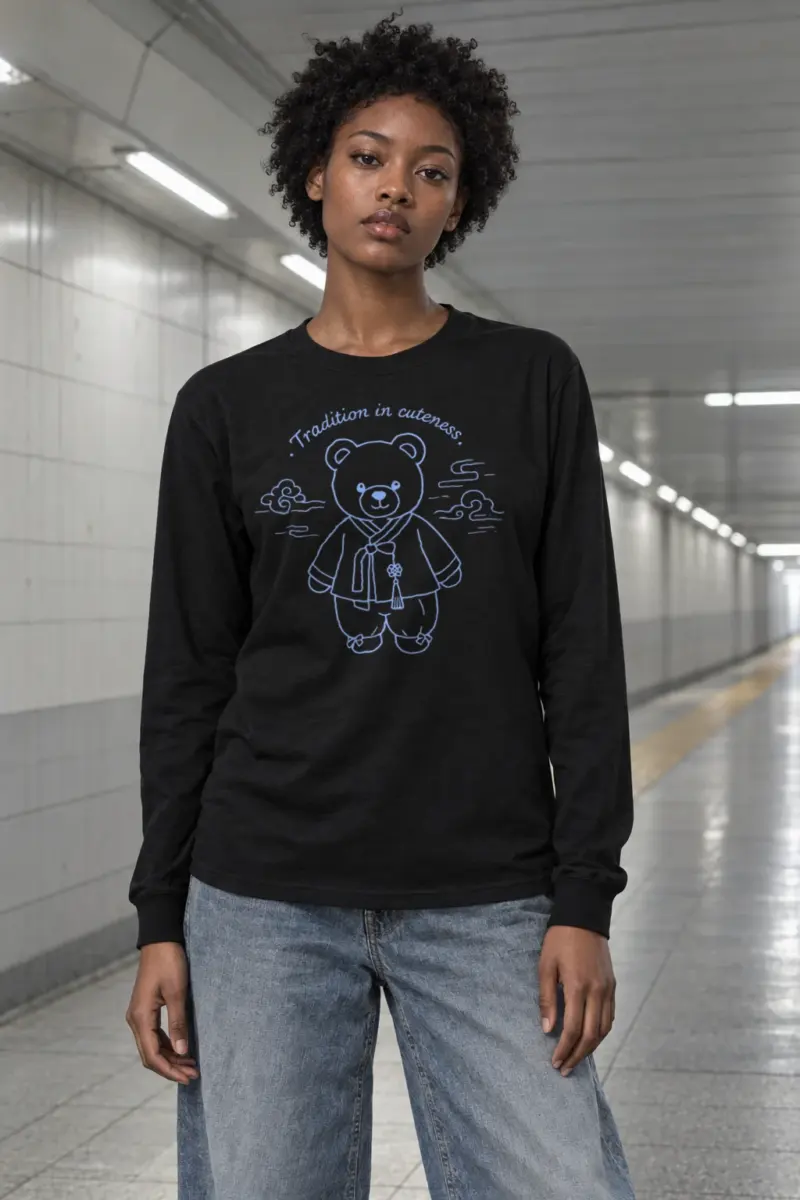 "Blue Kimono Bear" Unisex Longsleeve T-shirt | Gildan 2400