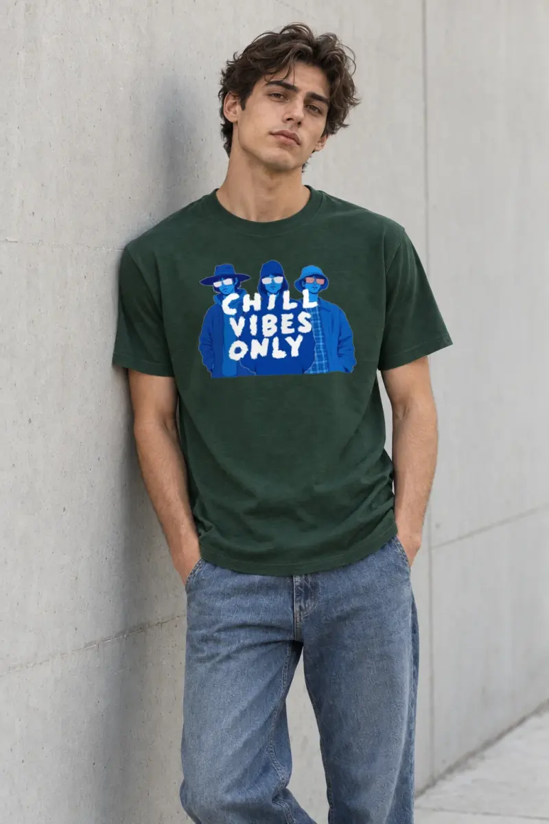 "Blue Shade Society" Heavyweight Unisex Crewneck T-shirt | Gildan 5000